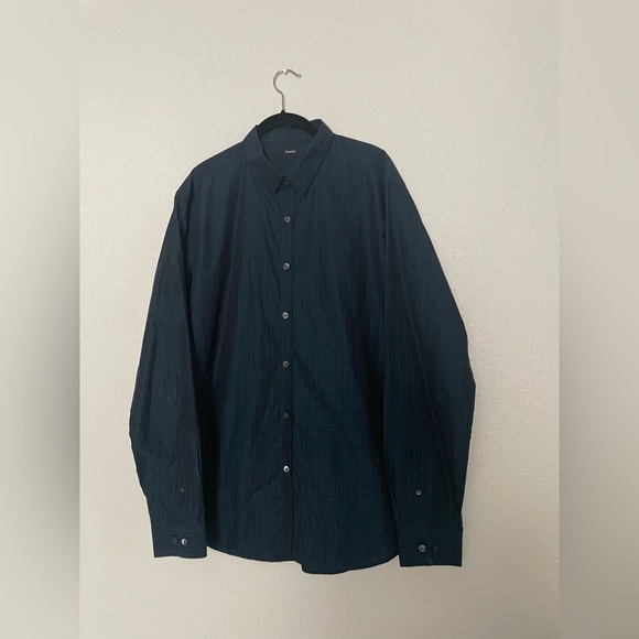 Theory Other - THEORY Long Sleeve Plaid Button Down Dress Shirt Men’s Size XL